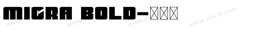 Micra Bold字体转换